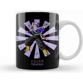 Baskı Dükkanı Trunks Retro Japanese Dragon Ball Z Porselen Beyaz Kupa Bardak