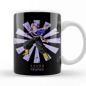 Baskı Dükkanı Trunks Retro Japanese Dragon Ball Z Porselen Beyaz Kupa Bardak
