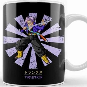 Baskı Dükkanı Trunks Retro Japanese Dragon Ball Z Porselen Beyaz Kupa Bardak