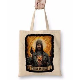 Baskı Dükkanı Trust In Jesus Walking Dead Bez Çanta