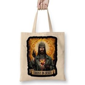 Baskı Dükkanı Trust In Jesus Walking Dead Bez Çanta