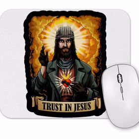 Baskı Dükkanı Trust in Jesus Walking Dead Mouse Pad