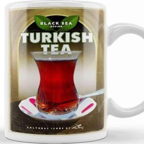 Baskı Dükkanı Türk Çayı Porselen Beyaz Kupa Bardak