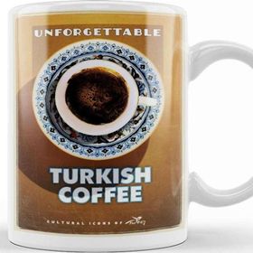 Baskı Dükkanı Türk Kahvesi Porselen Beyaz Kupa Bardak