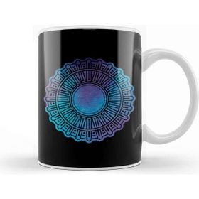 Baskı Dükkanı Turquoise Atlantis Mandala Porselen Beyaz Kupa Bardak