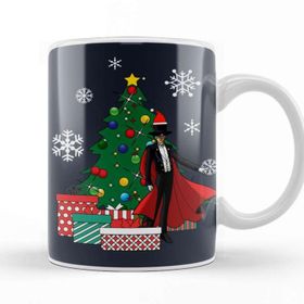 Baskı Dükkanı Tuxedo Mask Around The Christmas Tree Sailor Moon Porselen Beyaz Kupa Bardak