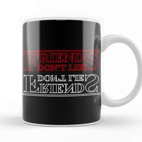 Baskı Dükkanı Tv Shows Friends Don't Lie Porselen Beyaz Kupa Bardak