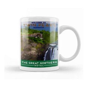 Baskı Dükkanı Twin Peaks Great Northern Hotel Porselen Beyaz Kupa Bardak