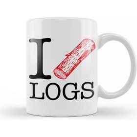 Baskı Dükkanı Twin Peaks I Love Logs Porselen Beyaz Kupa Bardak