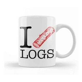 Baskı Dükkanı Twin Peaks I Love Logs Porselen Beyaz Kupa Bardak