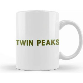 Baskı Dükkanı Twin Peaks Logo Plain Porselen Beyaz Kupa Bardak