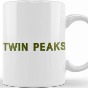 Baskı Dükkanı Twin Peaks Logo Plain Porselen Beyaz Kupa Bardak