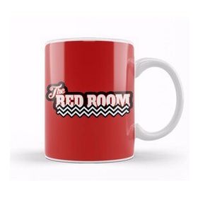 Baskı Dükkanı Twin Peaks Red Room Text Floor Porselen Beyaz Kupa Bardak
