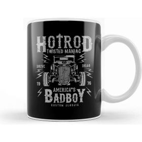 Baskı Dükkanı Twisted Hot Rod Porselen Beyaz Kupa Bardak