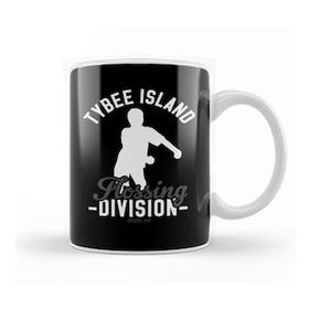 Baskı Dükkanı Tybee Island Flossing Division Porselen Beyaz Kupa Bardak