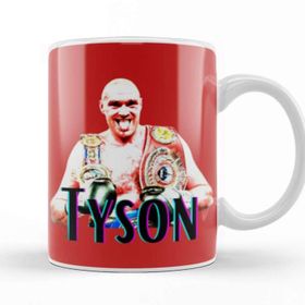 Baskı Dükkanı Tyson Fury Porselen Beyaz Kupa Bardak