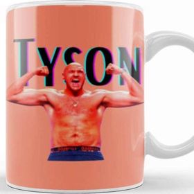 Baskı Dükkanı Tyson Fury Porselen Beyaz Kupa Bardak