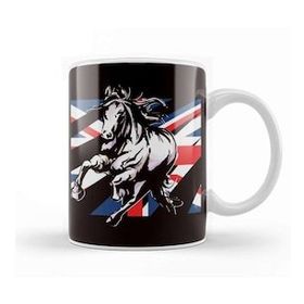 Baskı Dükkanı Uk Great Britain Flag Horse Riding Equestrian Sport Dressage Kupa