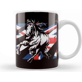 Baskı Dükkanı Uk Great Britain Flag Horse Riding Equestrian Sport Dressage Kupa