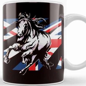 Baskı Dükkanı Uk Great Britain Flag Horse Riding Equestrian Sport Dressage Kupa