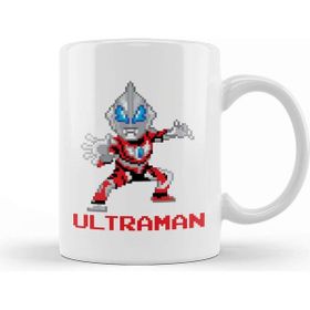Baskı Dükkanı Ultraman Pixel Characters Porselen Beyaz Kupa Bardak
