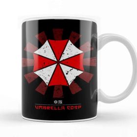 Baskı Dükkanı Umbrella Corp Retro Japanese Resident Evil Kupa