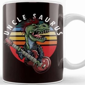 Baskı Dükkanı Uncle Dino T-Rex Guitar Player Guitarist Aunt Niece Nephew Kupa