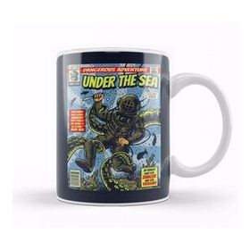 Baskı Dükkanı Under The Sea Diver Comic Kupa
