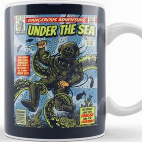 Baskı Dükkanı Under The Sea Diver Comic Kupa