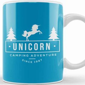 Baskı Dükkanı Unicorn Camping Adventure Summer Camp Kupa