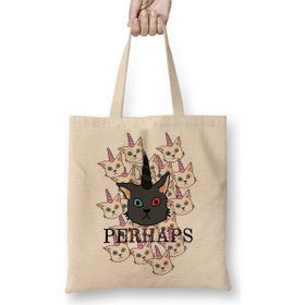Baskı Dükkanı Unicorn Cat Kedi Bez Çanta