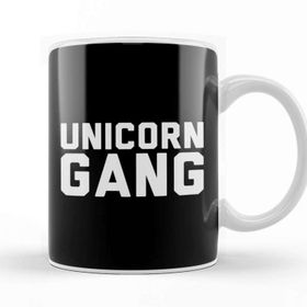 Baskı Dükkanı Unicorn Gang Text Kupa