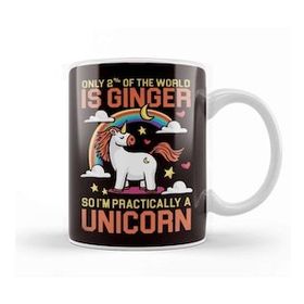 Baskı Dükkanı Unicorn Ginger Redhead Red Orange Haired Fantasy Magic Irish Kupa