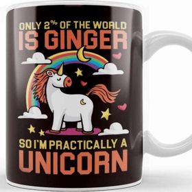 Baskı Dükkanı Unicorn Ginger Redhead Red Orange Haired Fantasy Magic Irish Kupa