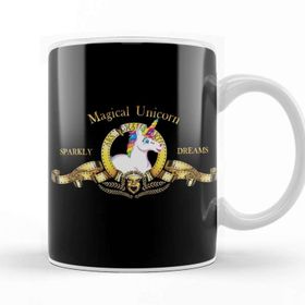 Baskı Dükkanı Unicorn Goldwyn Mayer Movie Logo Kupa