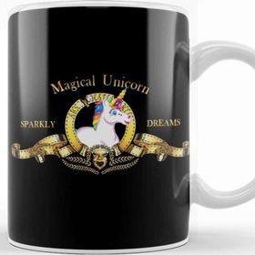 Baskı Dükkanı Unicorn Goldwyn Mayer Movie Logo Kupa