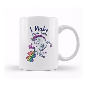 Baskı Dükkanı Unicorn I Make Magic Farts Pixel Art Kupa