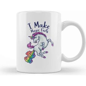 Baskı Dükkanı Unicorn I Make Magic Farts Pixel Art Kupa