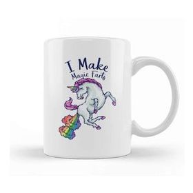 Baskı Dükkanı Unicorn I Make Magic Farts Pixel Art Kupa