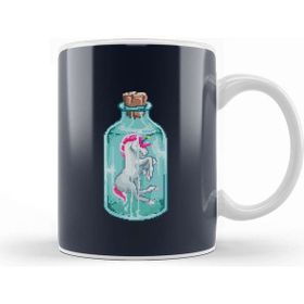 Baskı Dükkanı Unicorn In A Bottle Pixel Art Kupa