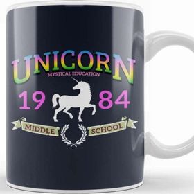 Baskı Dükkanı Unicorn Middle School Logo Kupa