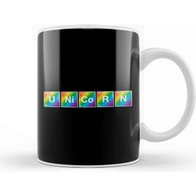 Baskı Dükkanı Unicorn Periodic Table Rainbow Kupa