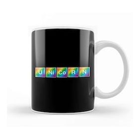 Baskı Dükkanı Unicorn Periodic Table Rainbow Kupa
