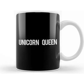 Baskı Dükkanı Unicorn Queen Text Kupa