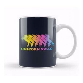 Baskı Dükkanı Unicorn Rainbow Swag Kupa