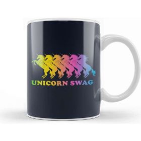 Baskı Dükkanı Unicorn Rainbow Swag Kupa