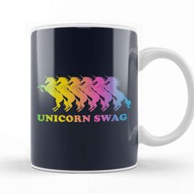 Baskı Dükkanı Unicorn Rainbow Swag Kupa