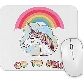 Baskı Dükkanı Unicornio Go To Hell Mouse Pad