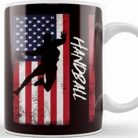 Baskı Dükkanı Us American Flag Handball Player Handballer Ball Sports Team Kupa