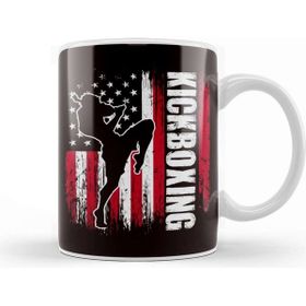 Baskı Dükkanı Us American Flag Kickboxing Fighter Kickboxer Martial Arts Kupa
